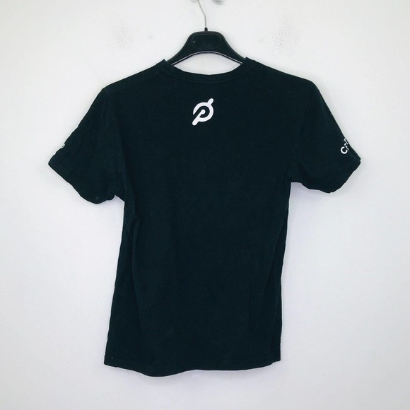 Peloton Women's XS T-Shirt Black Logo Graphic Short Sleeve Crew Neck Tee L29 - Picture 4 of 4